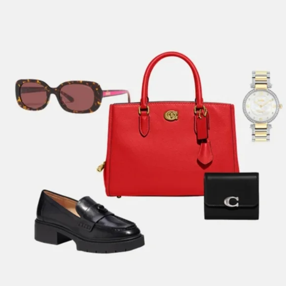 NWT Badge Rounded Square Sunglasses Coach